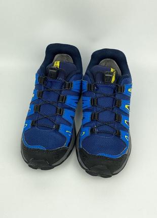 Трекинговые кроссовки salomon x-ultra gtj j gore-tex 394721 оригинал синие патриотические размер 35 - 36 туристические5 фото