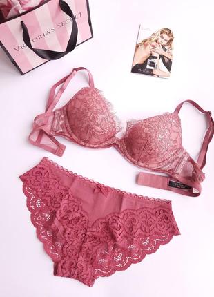 Кружевной комплект белья victoria's secret виктория сикрет оригинал1 фото