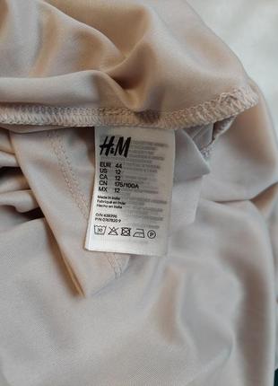 Многослойный шифоновый бежевый сарафан в нежный цветочный принт h&amp;m(размер 14-16)7 фото