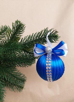 Новогоднее украшение на елку, ручной работы из пенопласта, диаметр 8 см1 фото