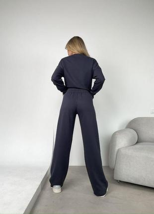 Женский спортивный костюм трикотажный в размерах 40-62 трехнить петля 70% хлопок свитшот и брюки4 фото