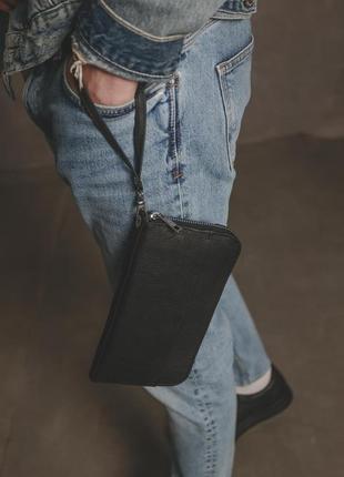 Шкіряний клатч-гаманець, кожаный клатч, кошелёк2 фото