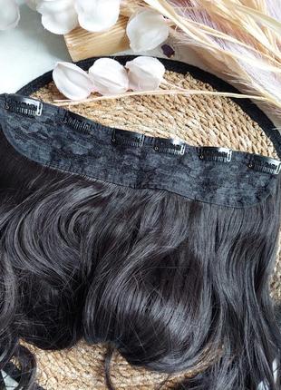 Волосы тресс на ленте 5 заколок, волосы для нарощення коричневая карамель, коричневый шоколад