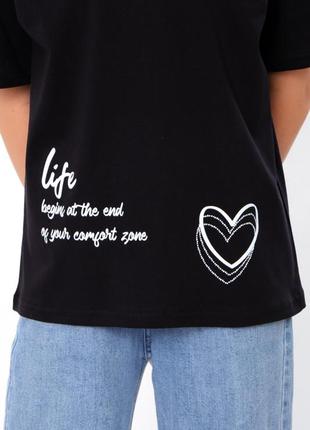Стильна футболка підліткова, стильная футболка для девочки, модная футболка с сердцем7 фото