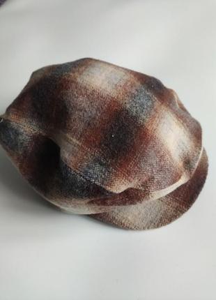 Кепка flat cap  клетка, р.м-l  58 см