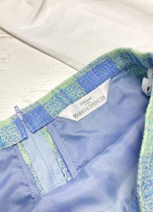 Твидовая юбка st.michael from mark &amp; spenser с добавлением шерсти.4 фото