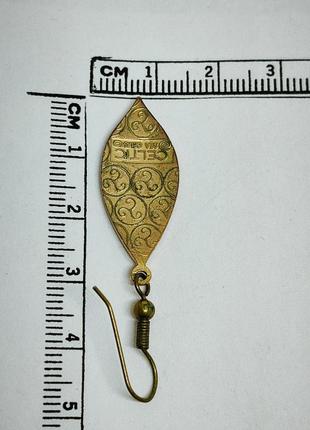 Винтажные серьги клуазоне эмаль маркированны celtic sea gems