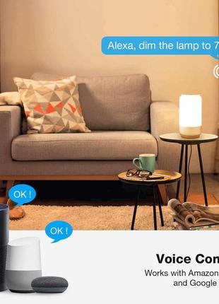 Умная настольная лампа lepro для спальни, прикроватная лампа, работает с alexa google home, настраиваемая2 фото