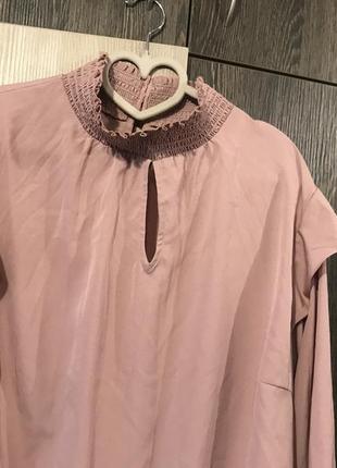 Блуза пудрового цвета , размер батал6 фото
