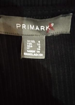 Базовое черное платье в рубчик c пуговицами primark5 фото