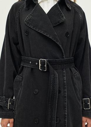 Джинсовый тренч zara 5