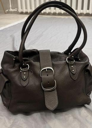 Кожаные сумка marc o polo оригинал, коричневая, новая, материал кожа1 фото