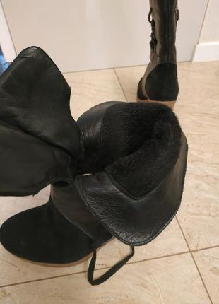 Женские ботинки на каблуке 40р6 фото