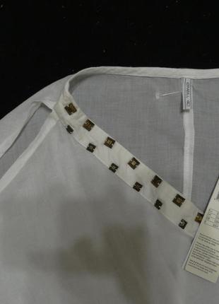 Блуза хлопковая  удлинённая с дырками   реглан7 фото