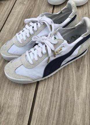 Кросівки puma roma classic gum blue white 366408-01 кроссовки для спорту бігу атлетики спорт залу10 фото