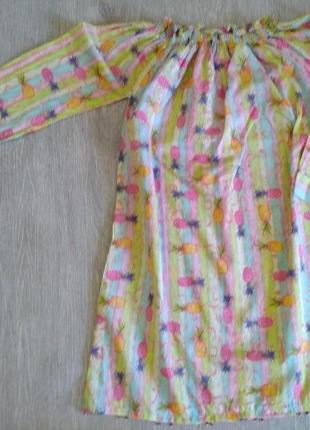 Яркая туника-платье с принтом ананас paressela на 7-8 лет