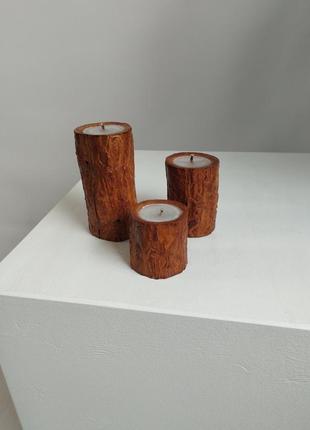 Набір з трьох арома свічок, ручна робота