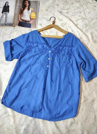 ❤️легкая блуза с вышивкой и пайетками3 фото