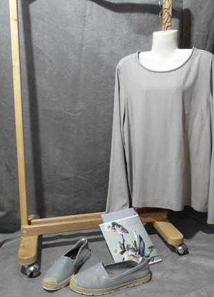 Сіра блузка з натурального шовку пог 54 см