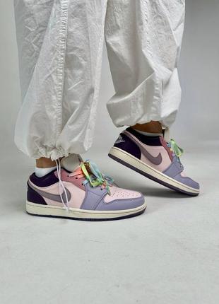 Кросівки nike jordan 1 low pastel purple6 фото