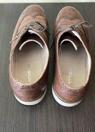Кожаные туфли (броги) samsonite - 45 размер4 фото
