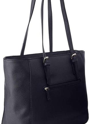 Женская деловая сумка из искусственной кожи с двумя длинными ручками david jones черная2 фото