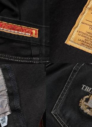 Trussardi vintage black denim jeans мужские джинсы10 фото