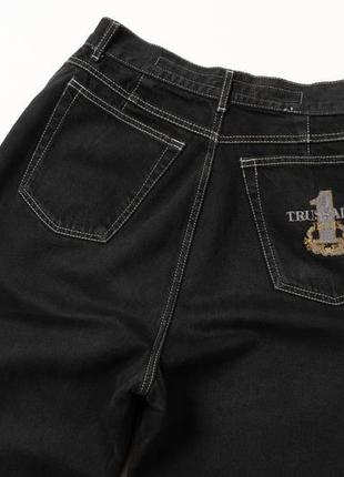 Trussardi vintage black denim jeans мужские джинсы8 фото