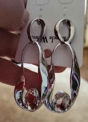 Серьги с камнем 4