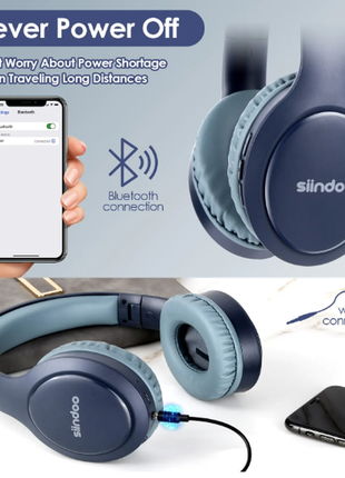 Навушники bluetooth бездротові складні siindoo jh-919 з мікрофоном3 фото