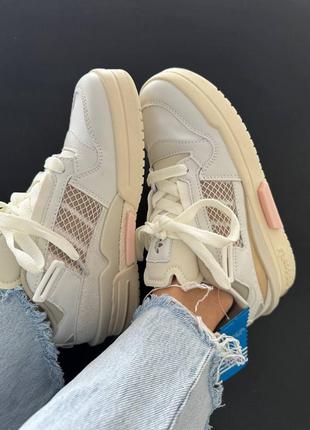 Кроссовки adidas forum mod low cloud white beige wonder quartz