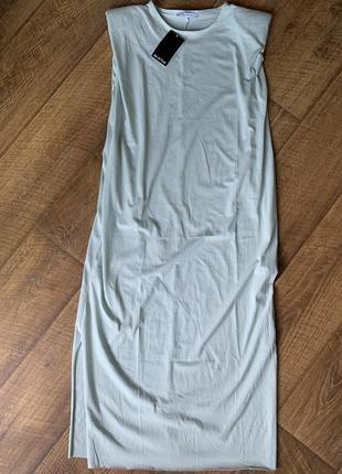 Стильна сукня міді з підплічниками4 фото