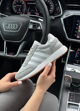 Жіночі кросівки adidas originals iniki w light gray white1 фото