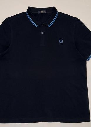 Поло, тенниска, батник fred perry polo m3600 navy/soft blue/twilight blue2 фото