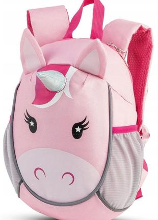 Легкий детский рюкзак для девочки из полиэстера с единорогом 5l topmove kinder-rucksack розовый