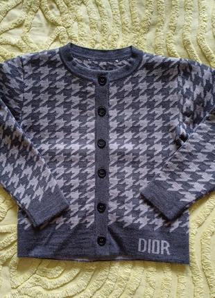 Шерстяной свитер dior 4 -5 лет, оригинал, люкс бренд