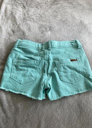 Стильні джинсові шорти бірюза 3