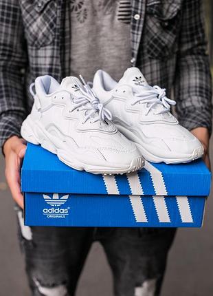 Мужские кроссовки adidas ozweego all white