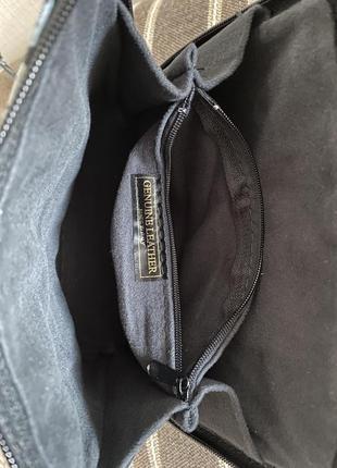 Шкіряна сумка кросбоді genuine leather. італія7 фото