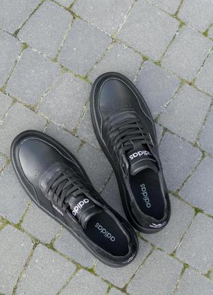 Мужские кожаные кеды adidas черные мужские кроссовки из натуральной кожи адидас3 фото