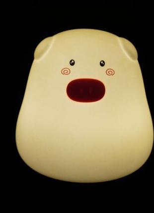 Ночной светильник силиконовая свинка mini pig10 фото