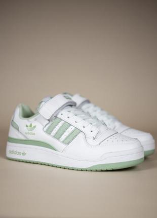 Жіночі кросівки adidas forum 84 low white green
