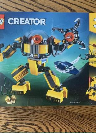 Конструктор lego creator 31090 underwater robot робот для підводних досліджень