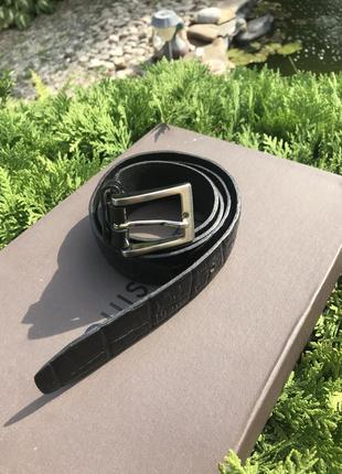 Шкіряний ремінь з тисненням під рептилію