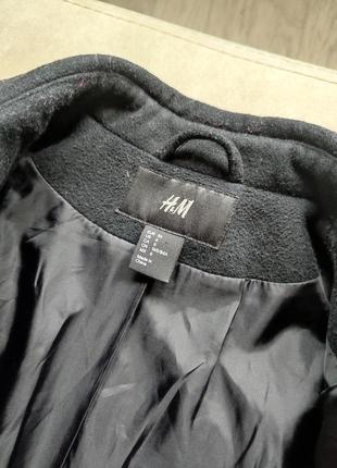 Пальто h&m черное женское размер s7 фото