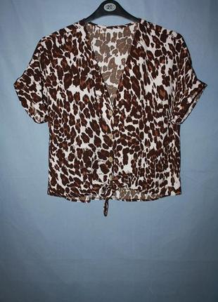 Блуза oversize с леопардовым принтом george, m-l