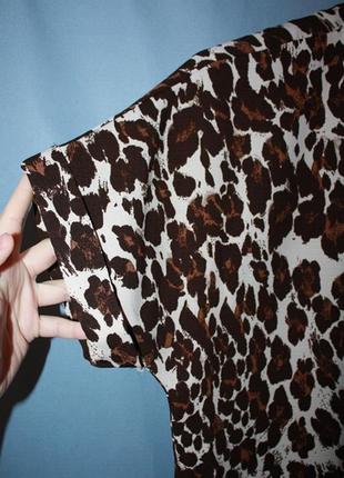 Блуза oversize с леопардовым принтом george, m-l6 фото