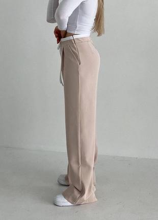 Трендовые женские оверсайз брюки в стиле zara костюмные брюки широкие5 фото