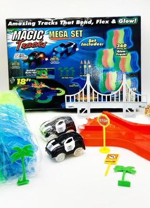 Конструктор magic tracks 360 деталей mega set поліцейські машини1 фото