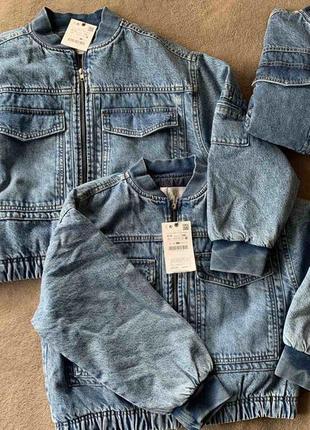 Бомбер джинсовка куртка zara 4